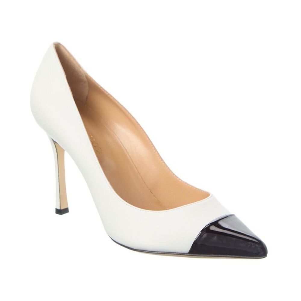 Sergio Rossi New Secret Leather Pump, White
